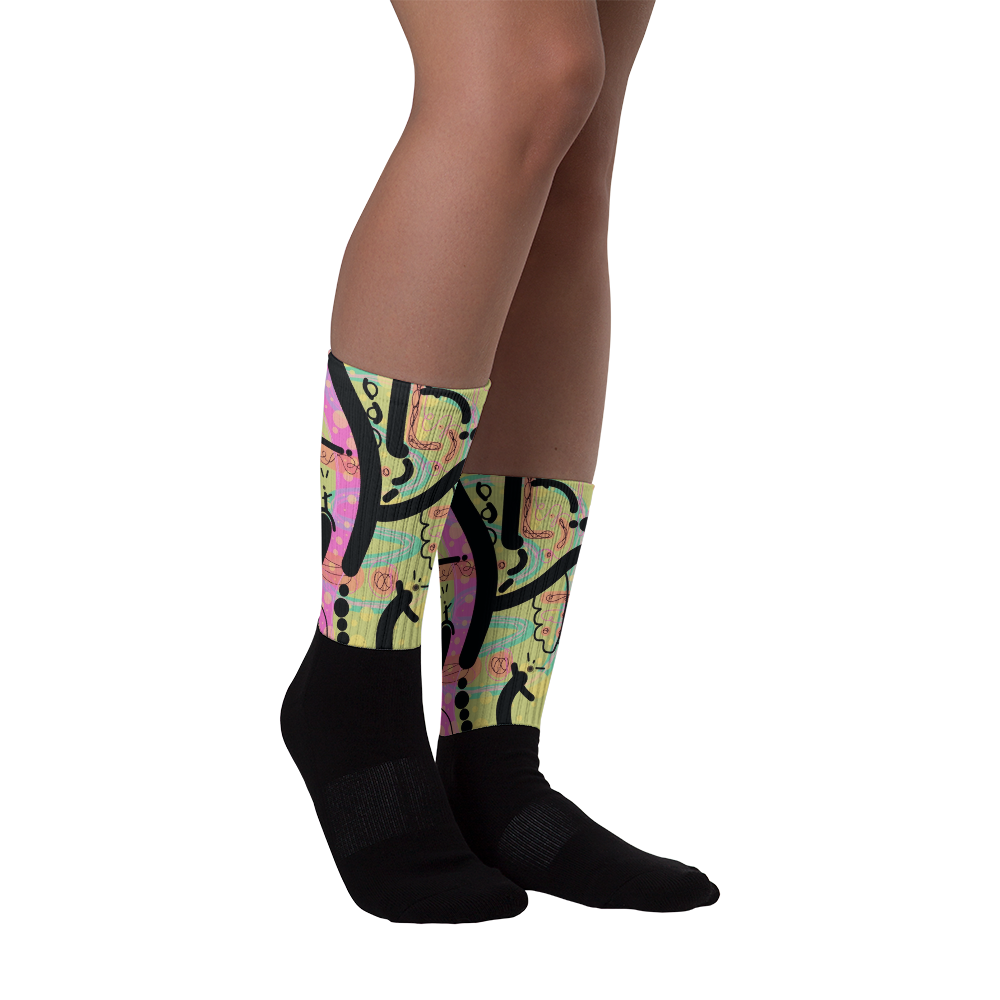 Dancing People (Lime) Socks
