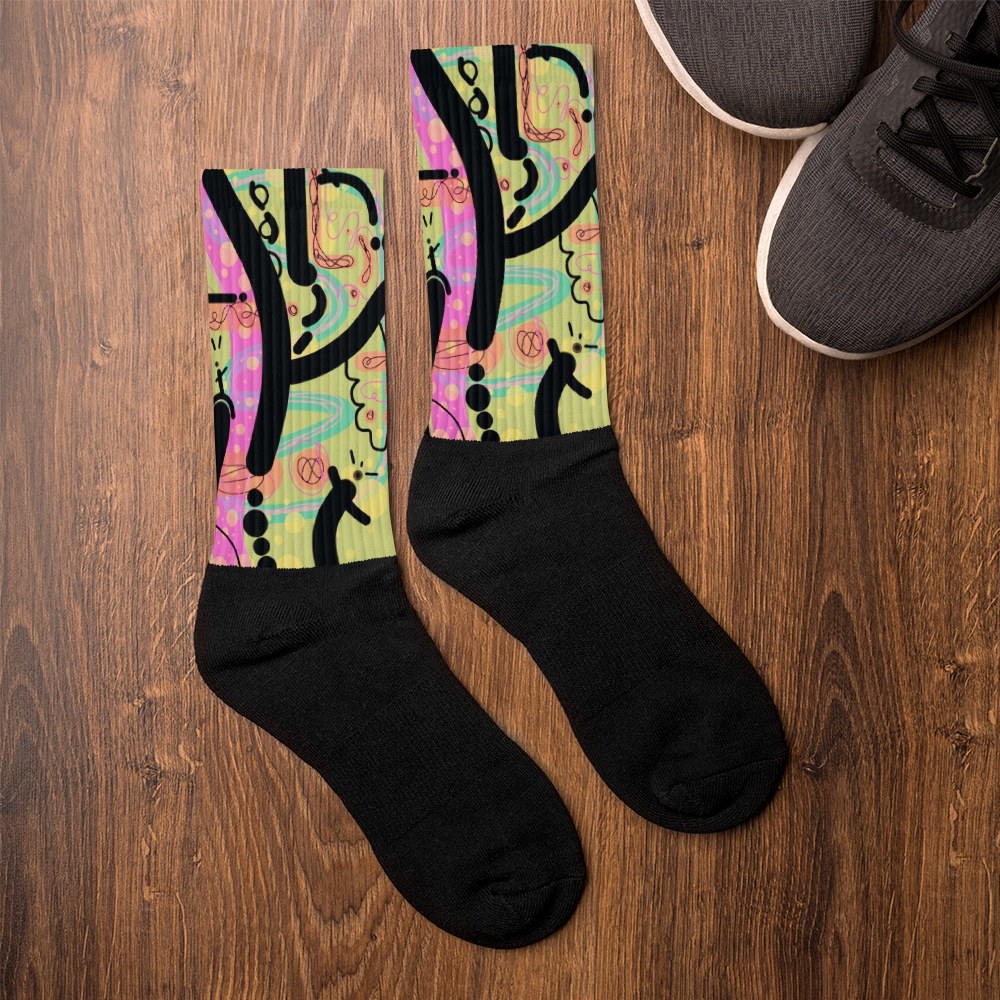 Dancing People (Lime) Socks