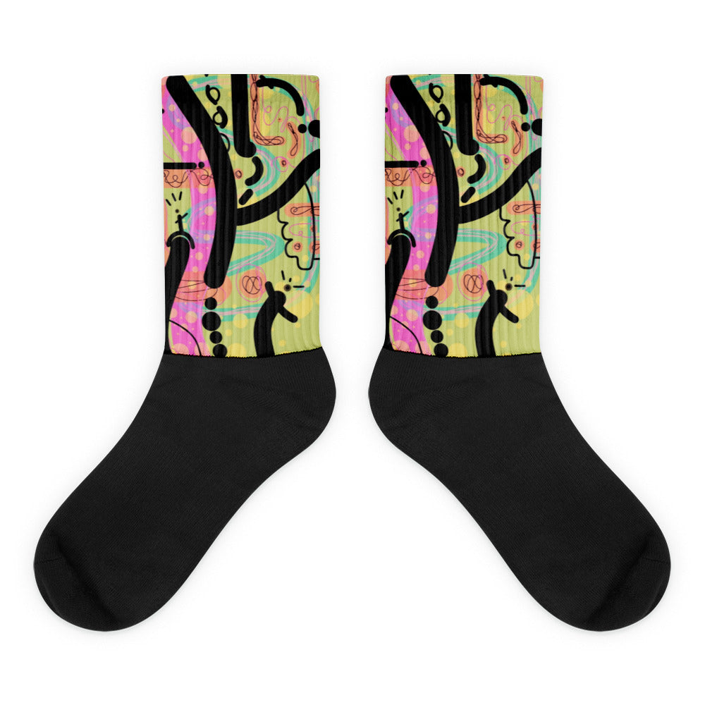 Dancing People (Lime) Socks