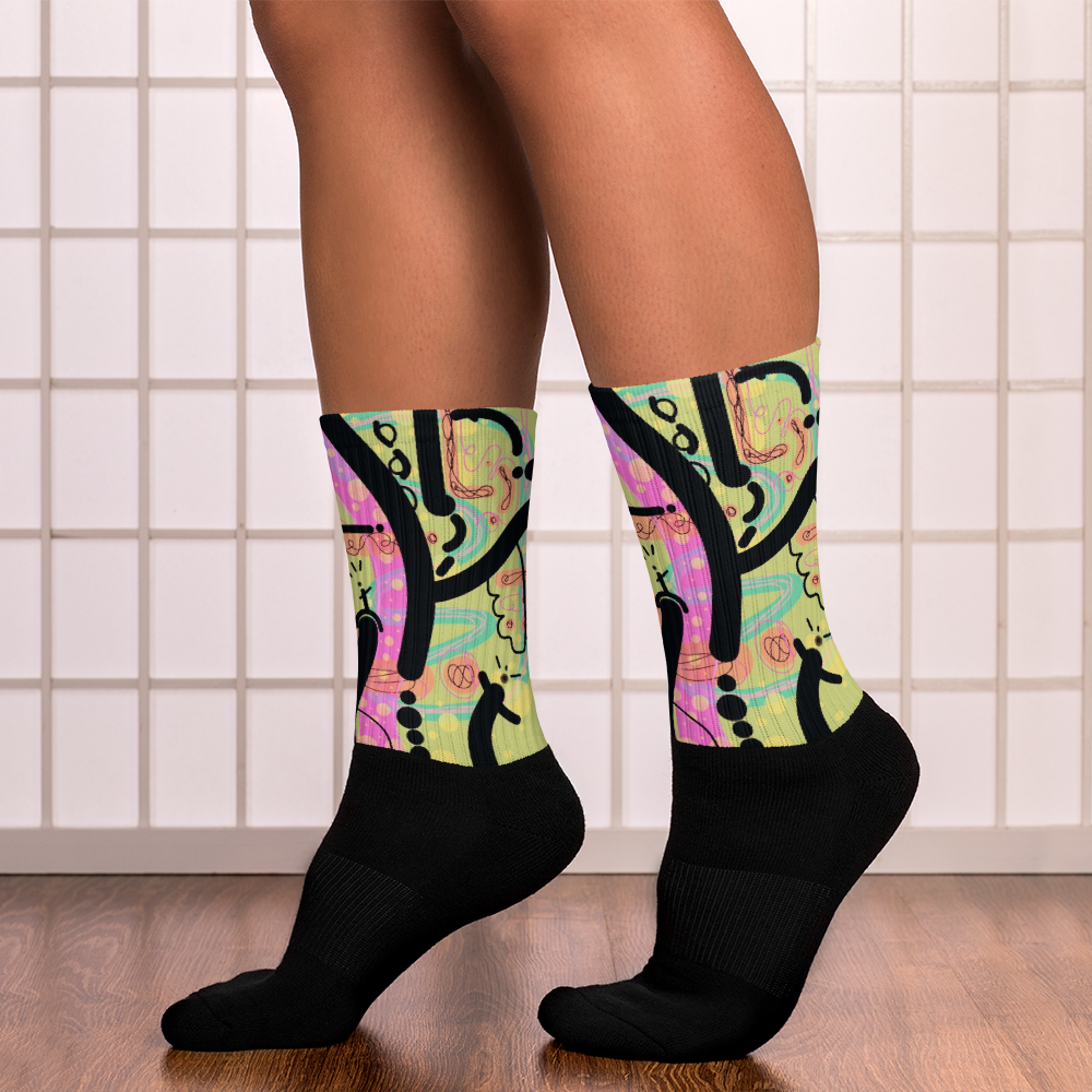 Dancing People (Lime) Socks